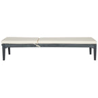 Transat SAFAVIEH Outdoor Living Arcata Gris cendré/Beige - 61 cm L x 188 cm P x 38 cm H