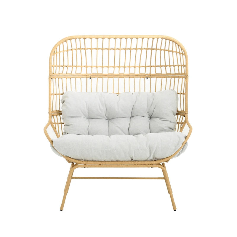 Canapé deux places d'extérieur en osier