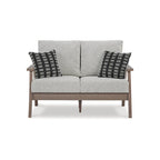 Ensemble de salon de jardin 2 pièces Emmeline marron/beige, Signature Design by Ashley - 53,5 cm (L) x 34,5 cm (P) x 35 cm (H)