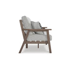 Ensemble de salon de jardin 2 pièces Emmeline marron/beige, Signature Design by Ashley - 53,5 cm (L) x 34,5 cm (P) x 35 cm (H)