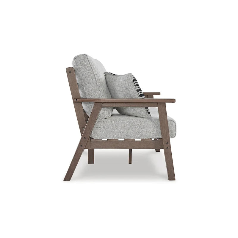 Ensemble de salon de jardin 2 pièces Emmeline marron/beige, Signature Design by Ashley - 53,5 cm (L) x 34,5 cm (P) x 35 cm (H)