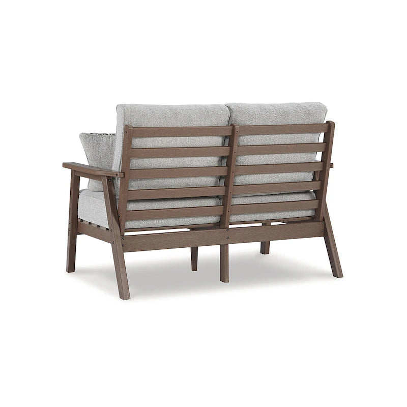 Ensemble de salon de jardin 2 pièces Emmeline marron/beige, Signature Design by Ashley - 53,5 cm (L) x 34,5 cm (P) x 35 cm (H)