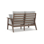 Ensemble de salon de jardin 2 pièces Emmeline marron/beige, Signature Design by Ashley - 53,5 cm (L) x 34,5 cm (P) x 35 cm (H)