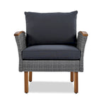 Ensemble de conversation en rotin pour patio, 9 pièces, avec table basse et coussin lavable