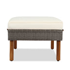 Ensemble de conversation en rotin pour patio, 9 pièces, avec table basse et coussin lavable