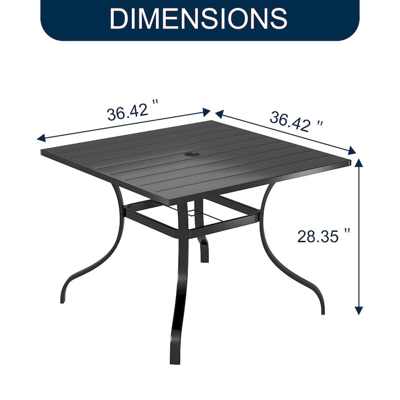 Ensemble table et chaises de jardin en maille d'acier Clihome Outdoor 6 pièces