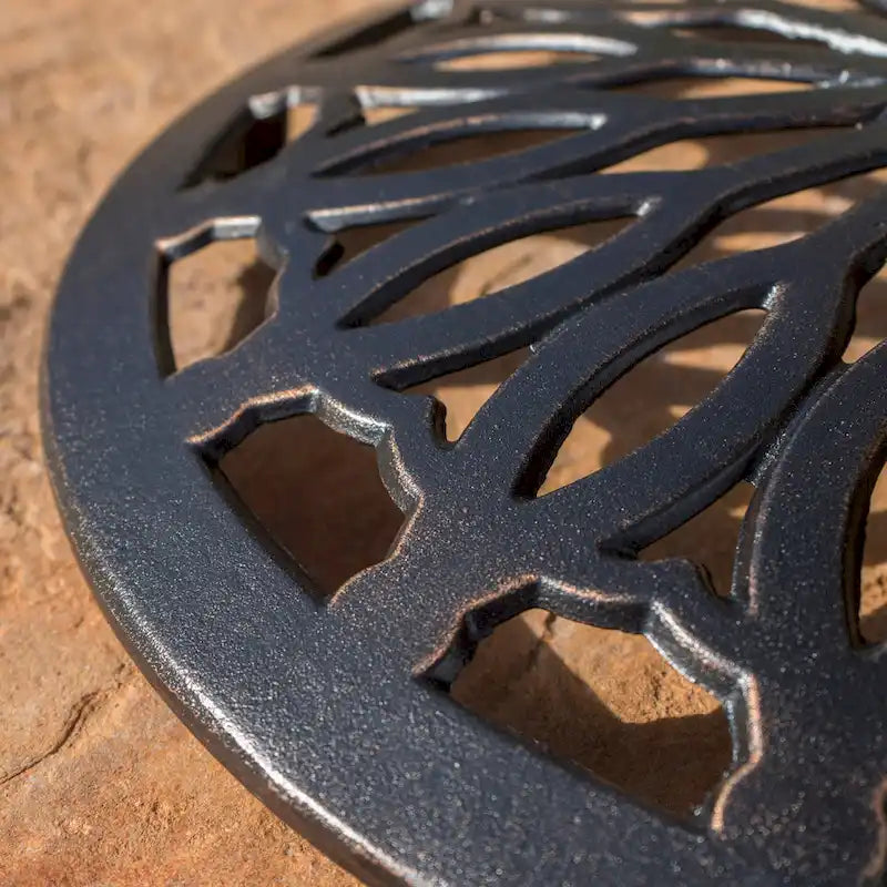 Table de bar en aluminium 41,5 pouces, finition cuivre, style rustique moderne pour l'extérieur