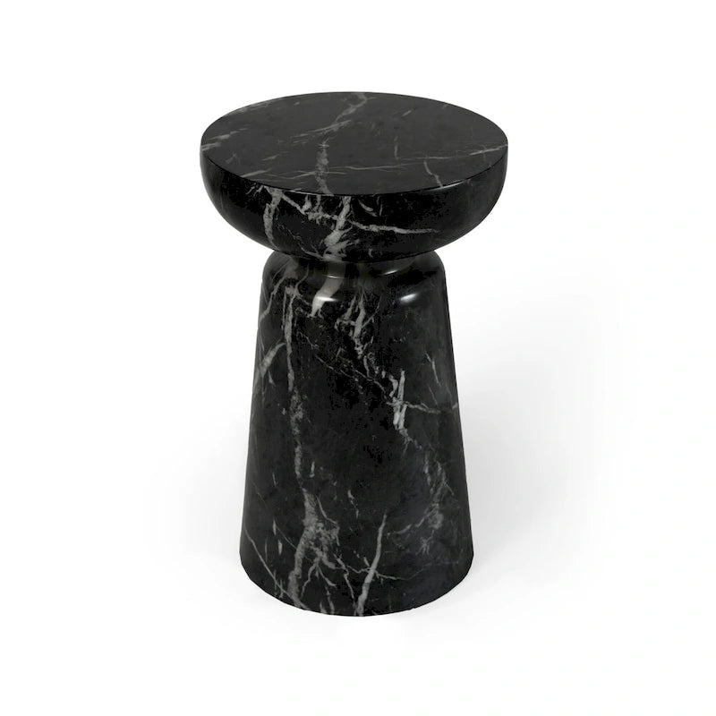 Table d'appoint d'extérieur Grover en imitation pierre, style calice