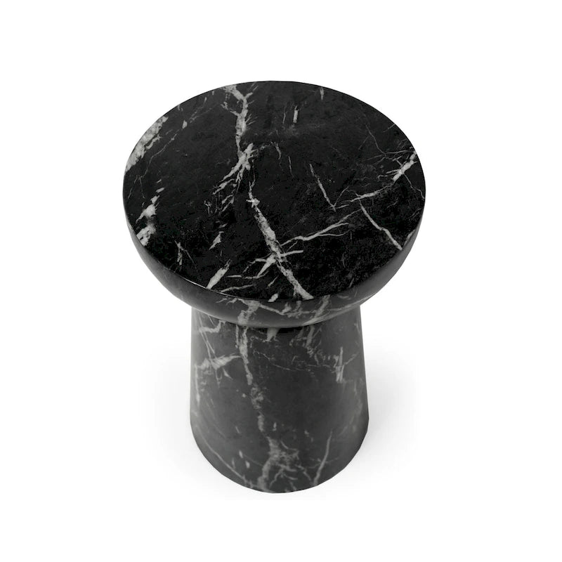 Table d'appoint d'extérieur Grover en imitation pierre, style calice