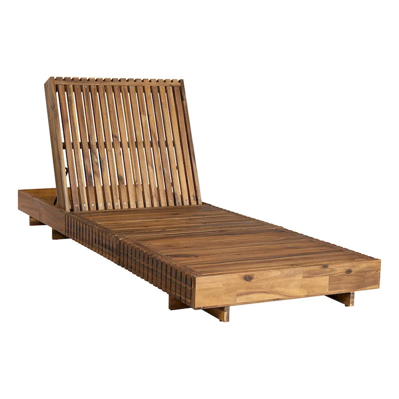 Christopher Knight Home - Ensemble de chaises longues d'extérieur Johnson en bois d'acacia