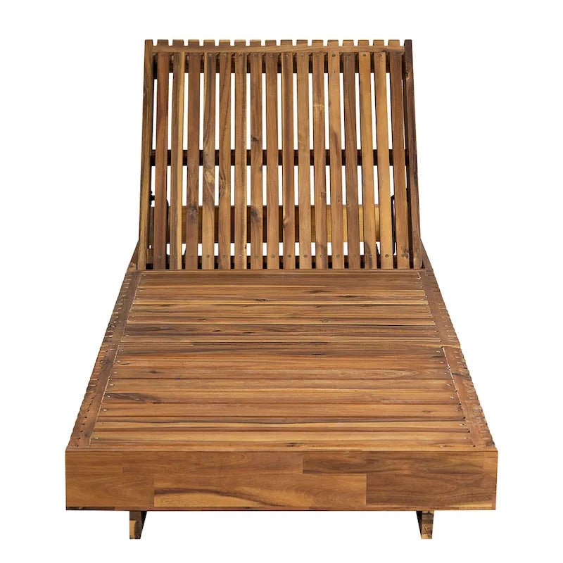 Christopher Knight Home - Ensemble de chaises longues d'extérieur Johnson en bois d'acacia