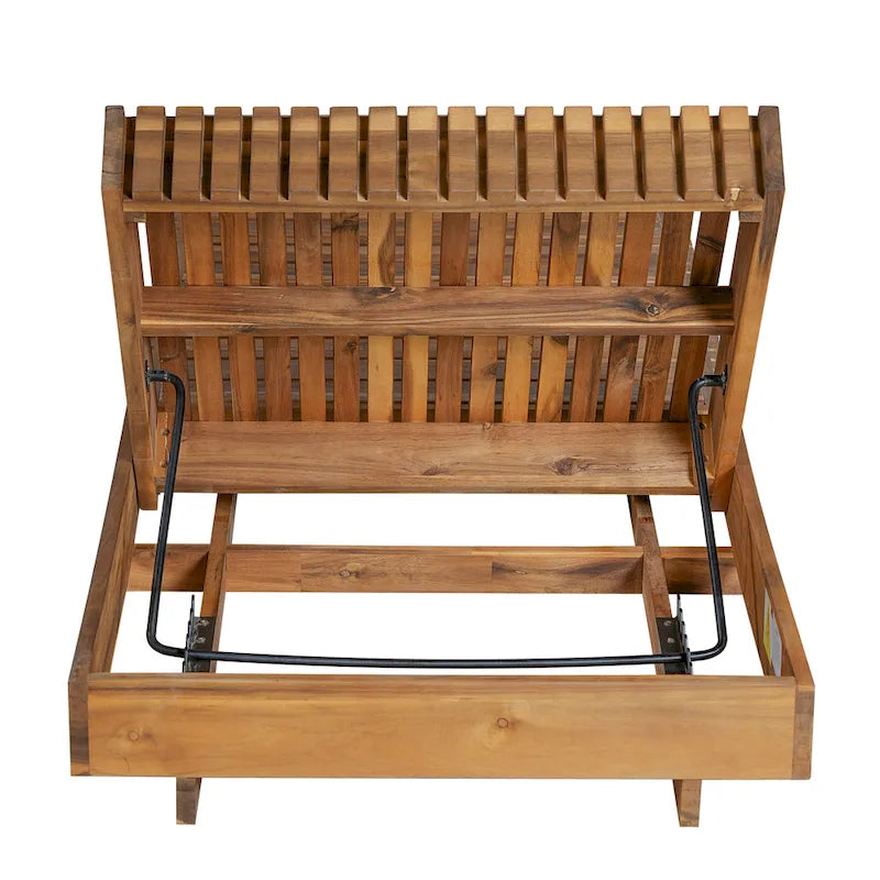 Christopher Knight Home - Ensemble de chaises longues d'extérieur Johnson en bois d'acacia