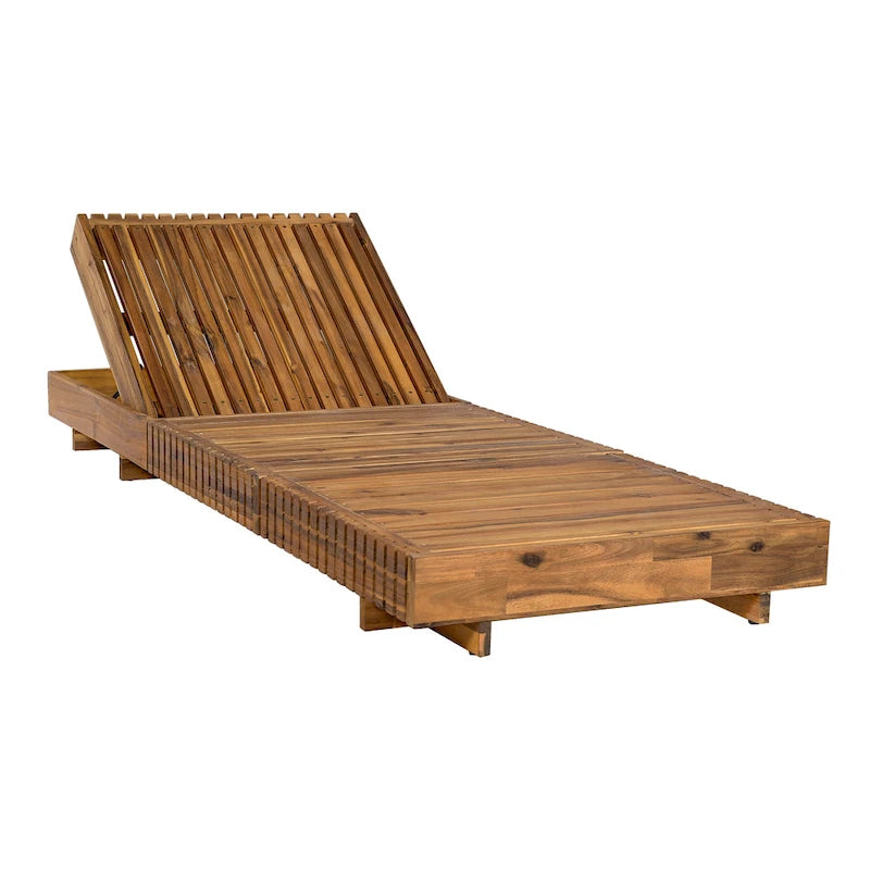 Christopher Knight Home - Ensemble de chaises longues d'extérieur Johnson en bois d'acacia