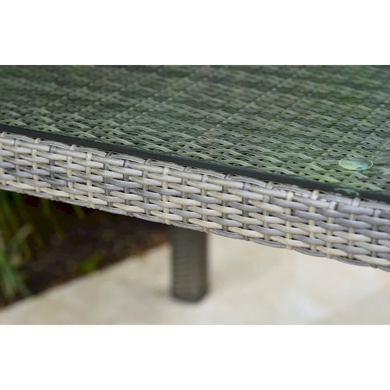 Ensemble de salle à manger d'extérieur 9 pièces Amazonia Rouge - Avec coussins