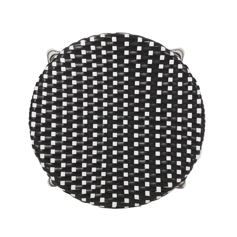 Tabourets de bar d'extérieur Starla en aluminium et osier, 75 cm (lot de 2), par Christopher Knight Home - Non disponible