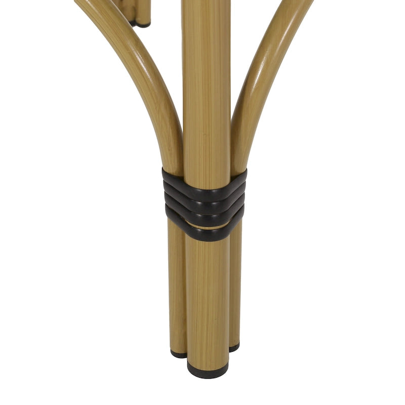 Tabourets de bar d'extérieur Starla en aluminium et osier, 75 cm (lot de 2), par Christopher Knight Home - Non disponible