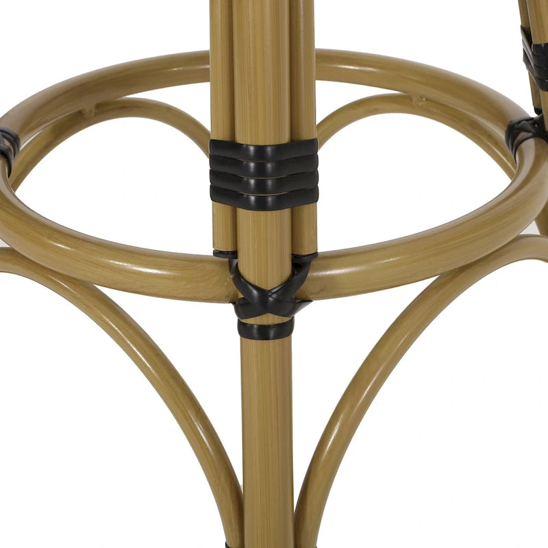 Tabourets de bar d'extérieur Starla en aluminium et osier, 75 cm (lot de 2), par Christopher Knight Home - Non disponible