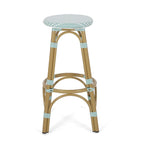 Tabourets de bar d'extérieur Starla en aluminium et osier, 75 cm (lot de 2), par Christopher Knight Home - Non disponible