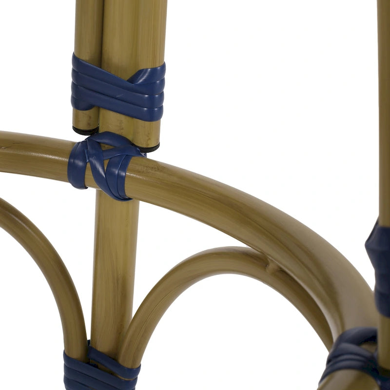 Tabourets de bar d'extérieur Starla en aluminium et osier, 75 cm (lot de 2), par Christopher Knight Home - Non disponible