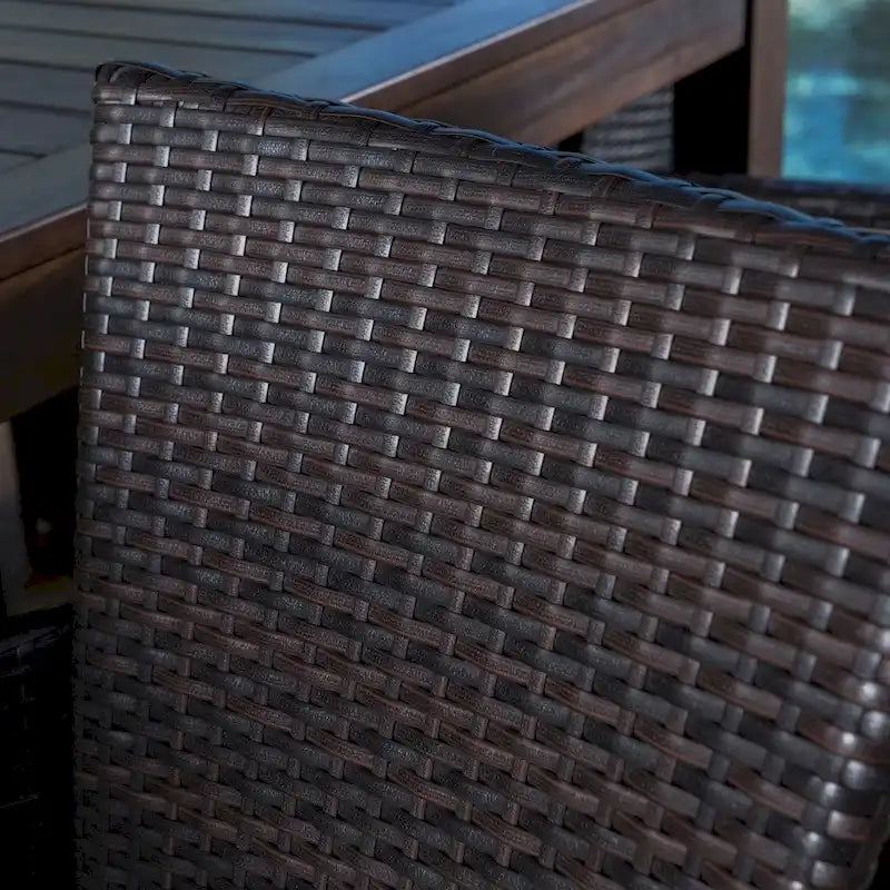 Ensemble de salle à manger 7 pièces en osier et bois Christopher Knight Home Lincoln