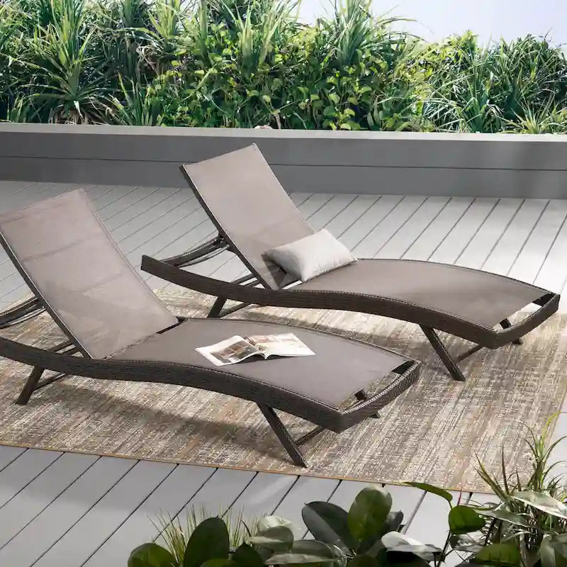Christopher Knight Home Kauai Outdoor Chaise Lounge (Set of 2)