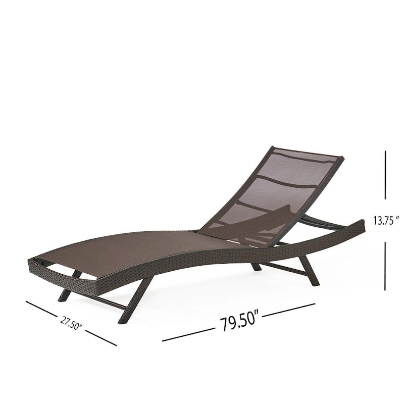 Chaise longue d'extérieur Christopher Knight Home Kauai (lot de 2)