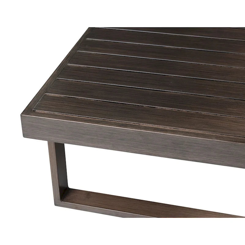 Table basse de patio Watson, marron foncé