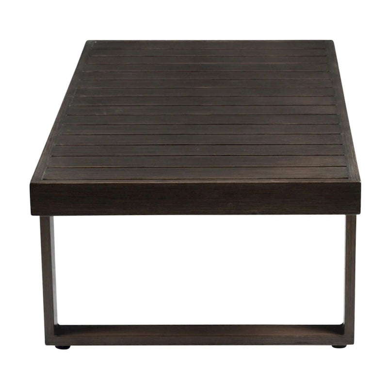 Table basse de patio Watson, marron foncé
