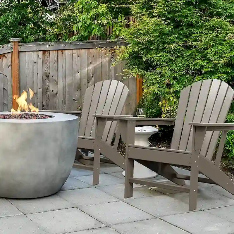 Chaise Adirondack moderne en plastique recyclé, chaise de patio d'extérieur