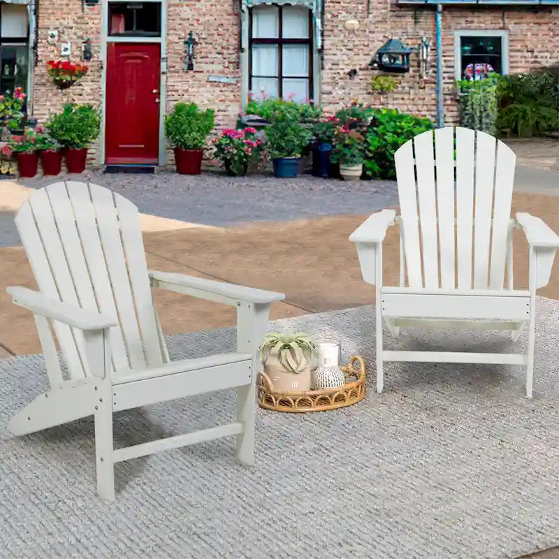Chaise Adirondack moderne en plastique recyclé, chaise de patio d'extérieur