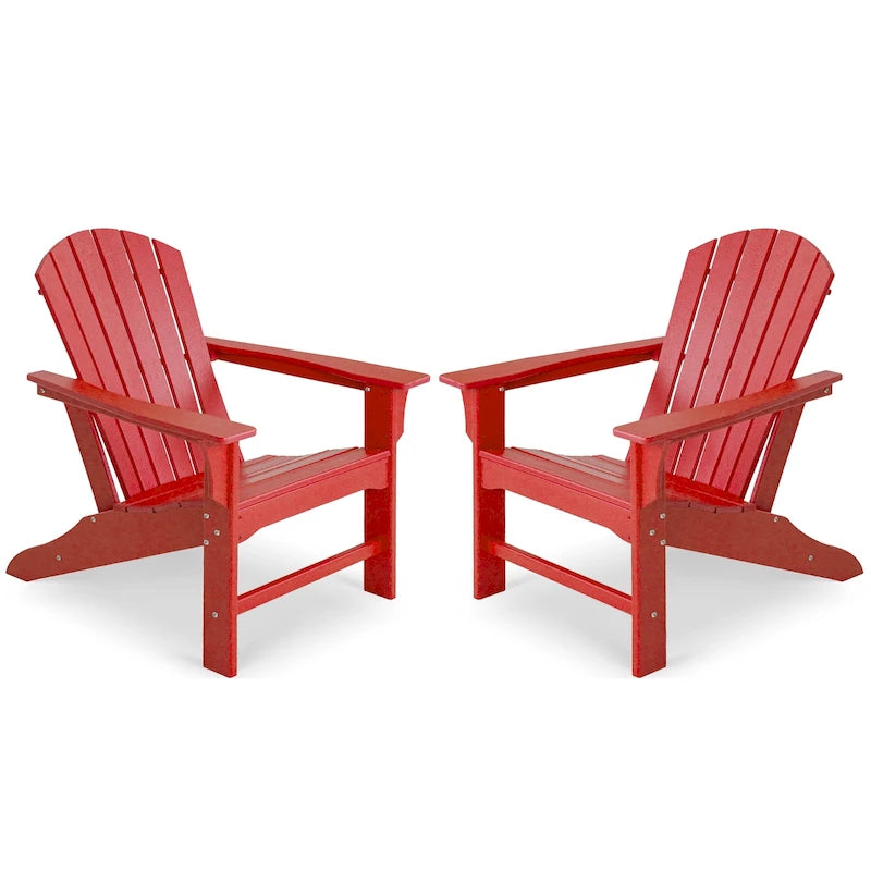 Chaise Adirondack moderne en plastique recyclé, chaise de patio d'extérieur