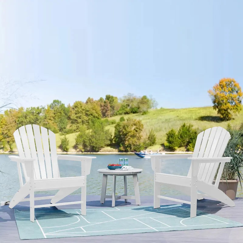 Chaise Adirondack moderne en plastique recyclé, chaise de patio d'extérieur