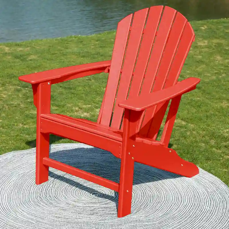 Chaise Adirondack moderne en plastique recyclé, chaise de patio d'extérieur