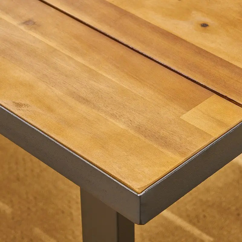 Ensemble de salle à manger d'extérieur rectangulaire 6 places Hartland en bois d'acacia et osier par Christopher Knight Home