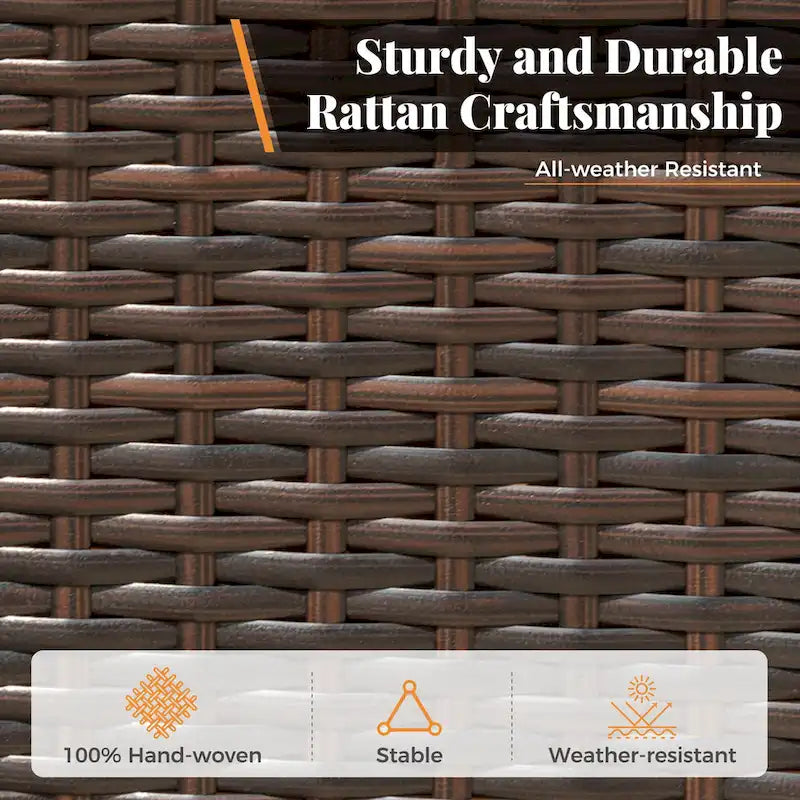 Ensemble de 4 chaises de patio en rotin, fauteuils d'extérieur modernes en résine tressée PE avec coussins amovibles pour terrasse, jardin, balcon