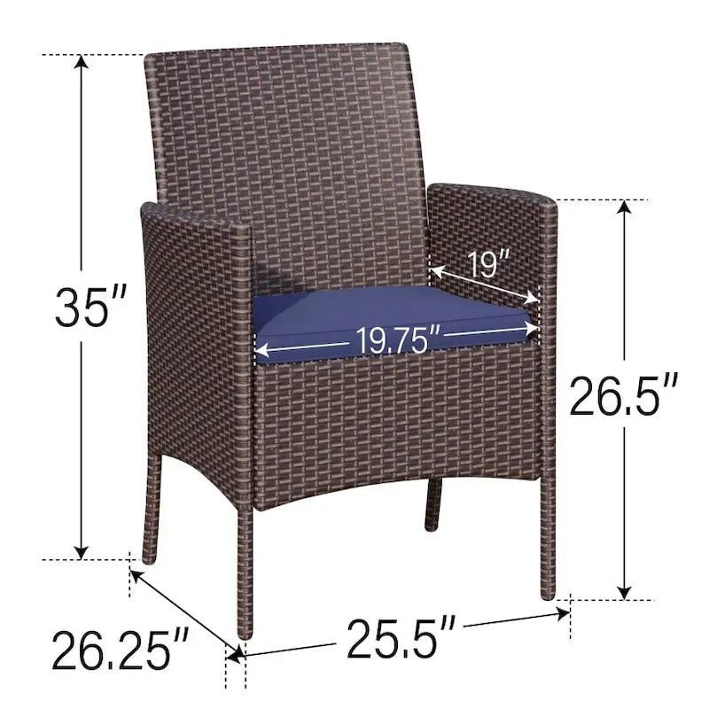 Ensemble de 4 chaises de patio en rotin, fauteuils d'extérieur modernes en résine tressée PE avec coussins amovibles pour terrasse, jardin, balcon