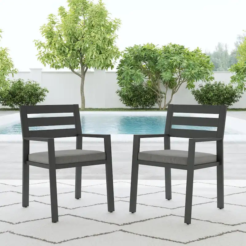 Homestyles Grayton Outdoor Dining Chairs (Set of Two) - 26  x 32  x 33 