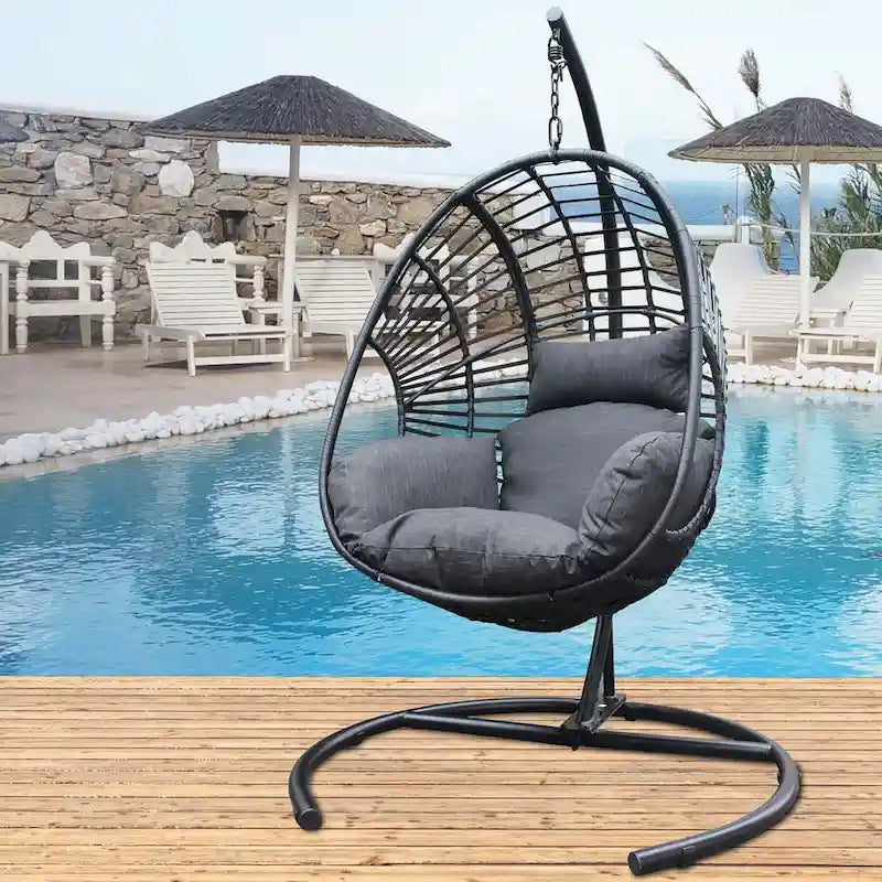 High Quality Wicker Swing Egg Chair Great for Indoors&Outdoors - N/A