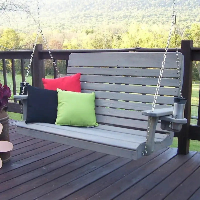 Balançoire à dossier haut de 1,20 m en pin traité sous pression