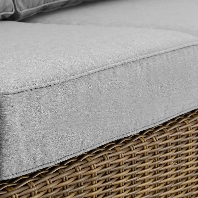 Canapé deux places d'extérieur en résine tressée Crosley Bradenton - 55 cm L x 31,75 cm P x 32,5 cm H