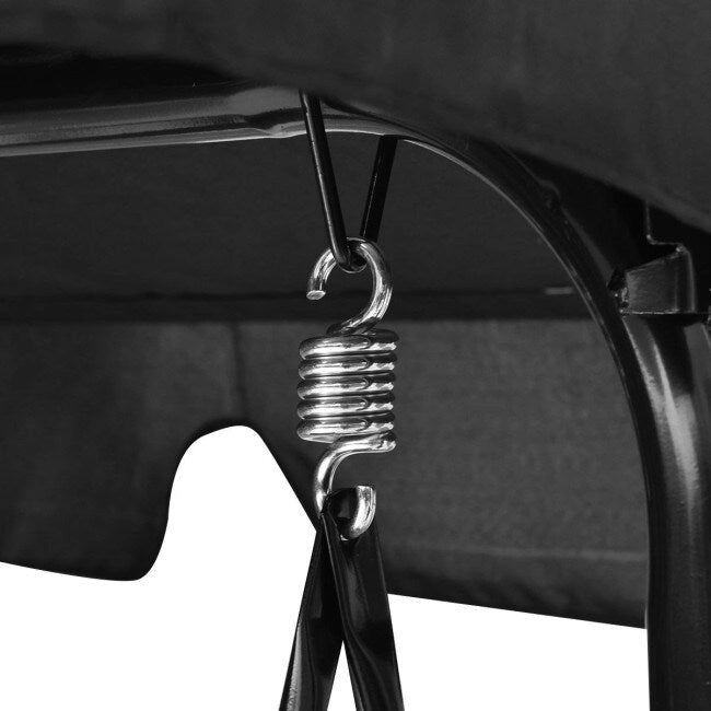 Balançoire 2 places résistante aux intempéries avec auvent pour porche, jardin, cour arrière et pelouse - 55,0 x 43,5 x 60,5 (L x l x H)