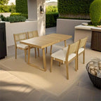 Multi-person Outdoor Acacia Wood Dining Table and Chair Set