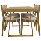 Ensemble table et chaises de jardin en bois d'acacia pour plusieurs personnes