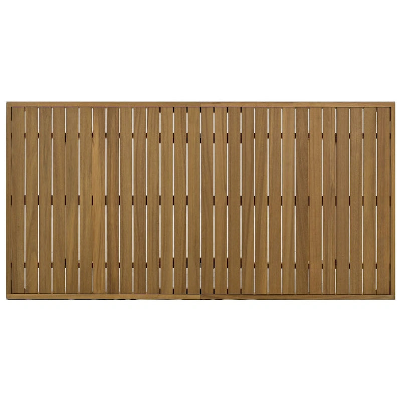 Ensemble table et chaises de jardin en bois d'acacia pour plusieurs personnes