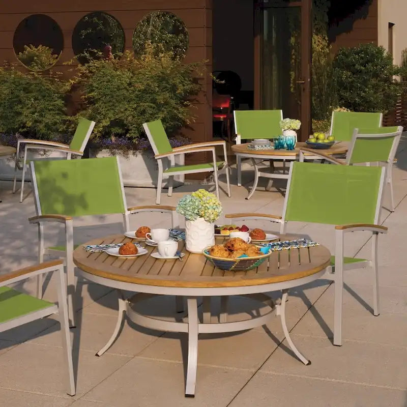 Ensemble de café Oxford Garden Travira 5 pièces, bois de teck naturel