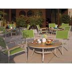 Ensemble de café Oxford Garden Travira 5 pièces, bois de teck naturel