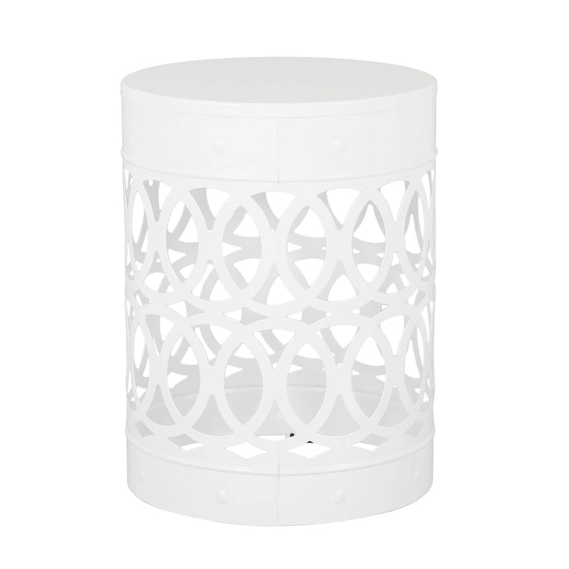 Table d'appoint extérieure en métal ajouré, en fer forgé par Christopher Knight Home