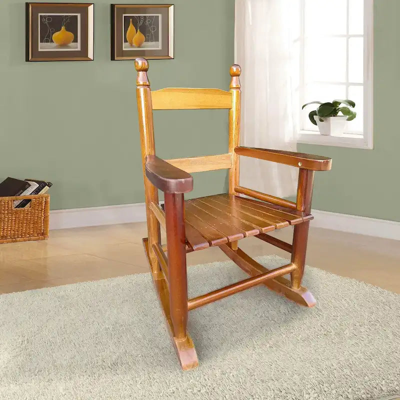 Fauteuil à bascule pour enfants, utilisable à l'intérieur ou à l'extérieur.