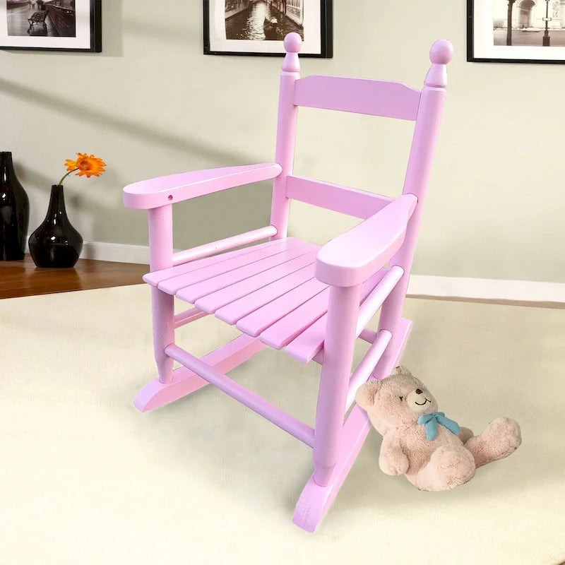 Fauteuil à bascule pour enfants, utilisable à l'intérieur ou à l'extérieur.