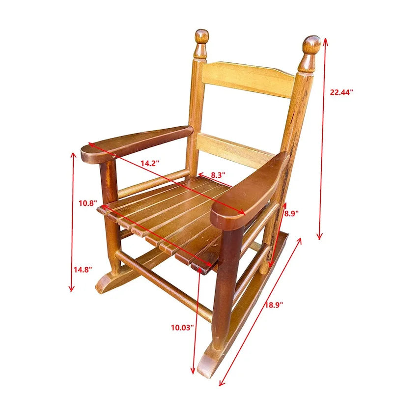 Fauteuil à bascule pour enfants, utilisable à l'intérieur ou à l'extérieur.